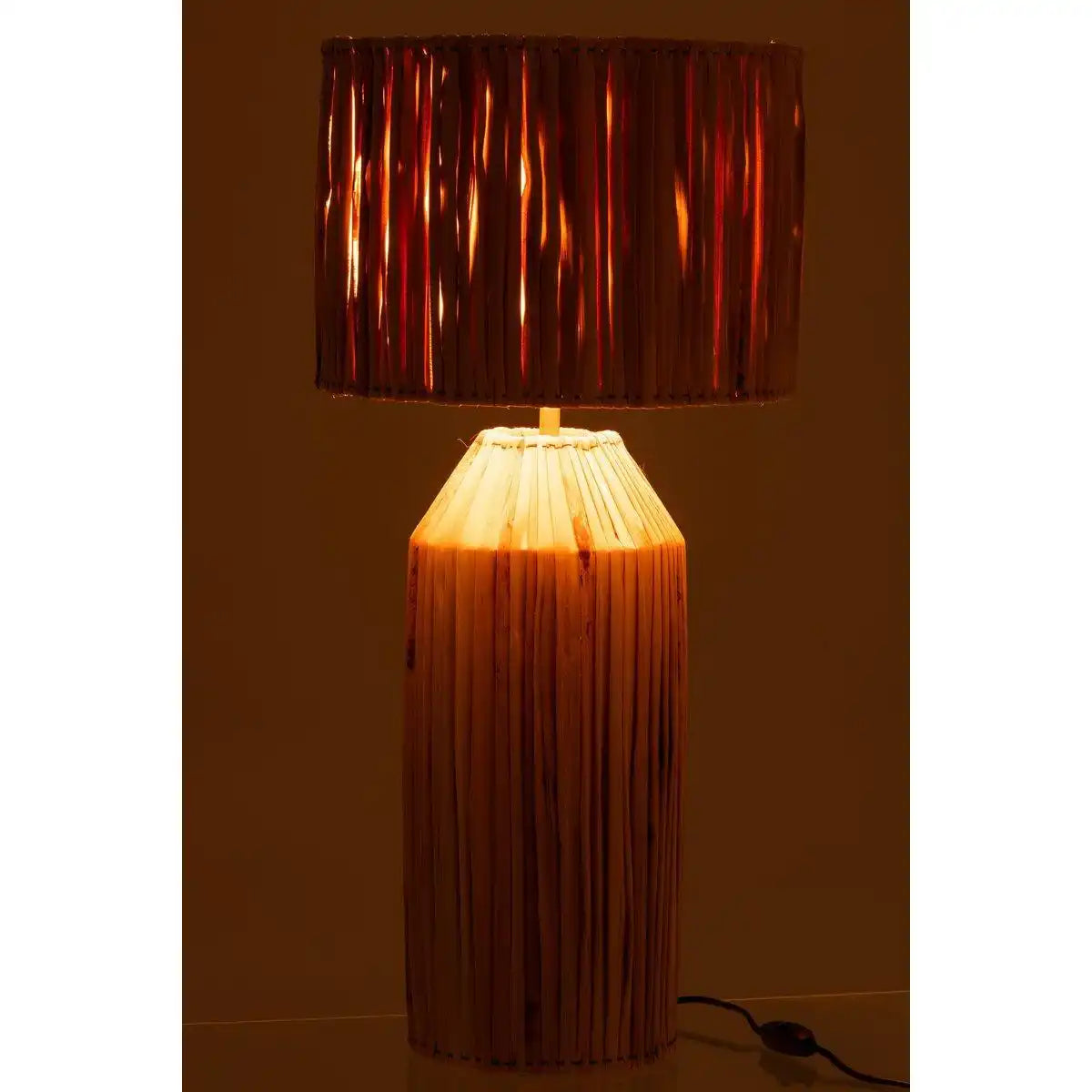 Tischleuchte Lampe Hanna Banana Leaves Jute Natur - HomeDesign Knaus