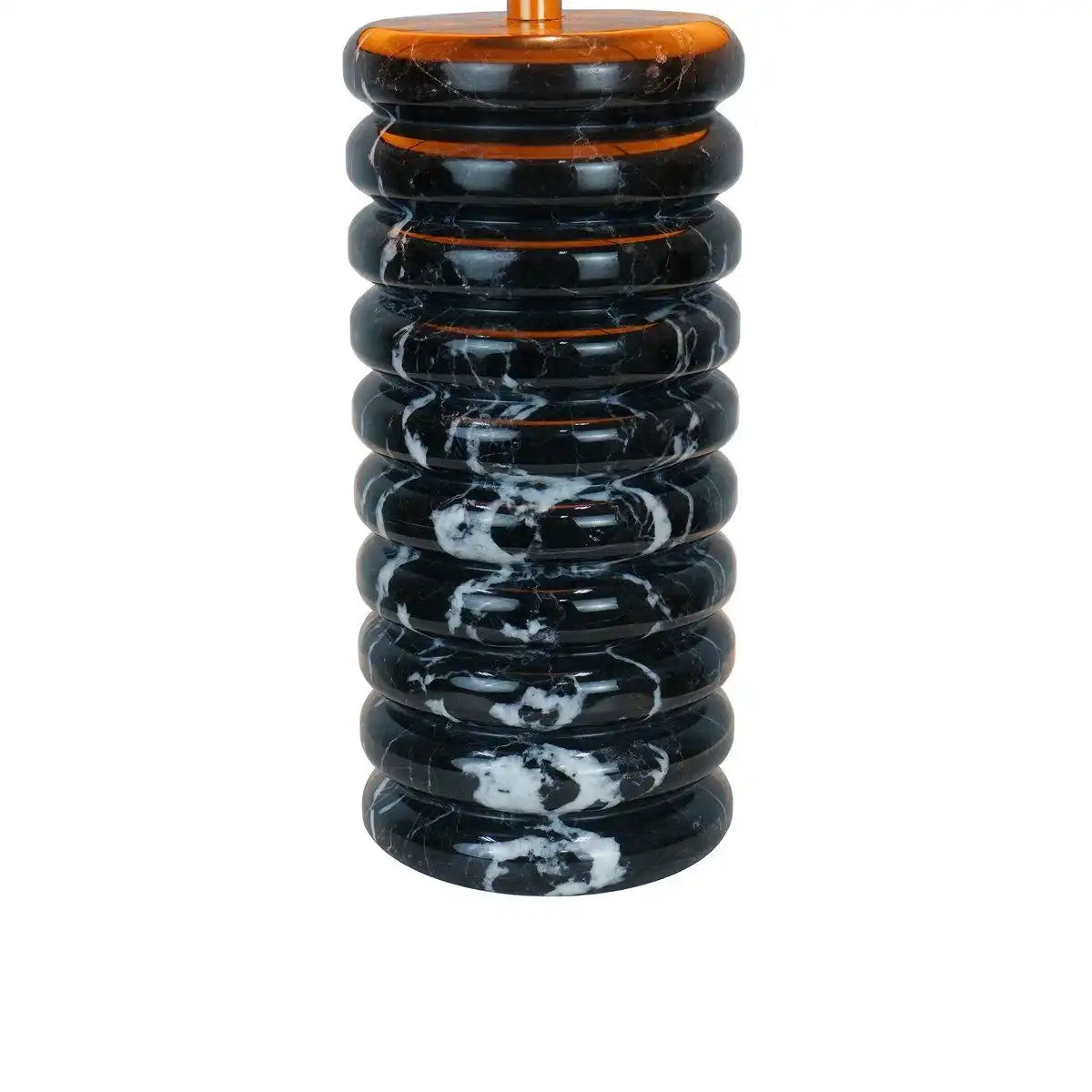 Tischleuchte Marmor/Baumwolle Schwarz - HomeDesign Knaus