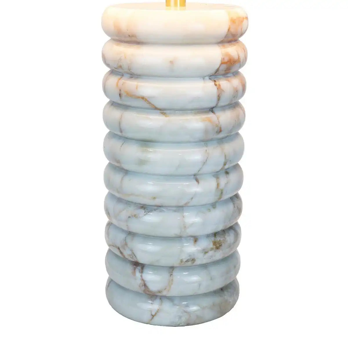 Tischleuchte Marmor/Leinen Beige - HomeDesign Knaus