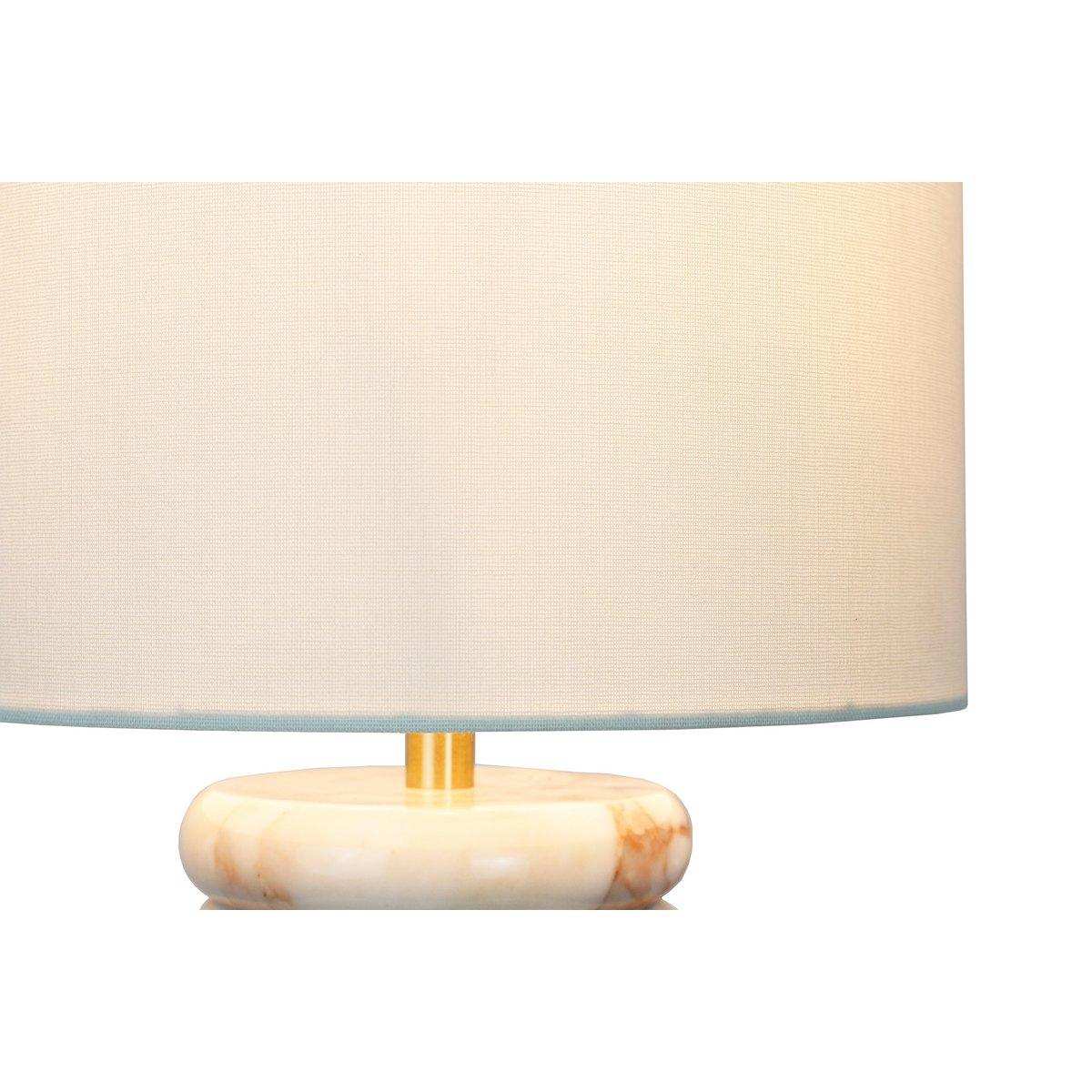 Tischleuchte Marmor/Leinen Beige - HomeDesign Knaus