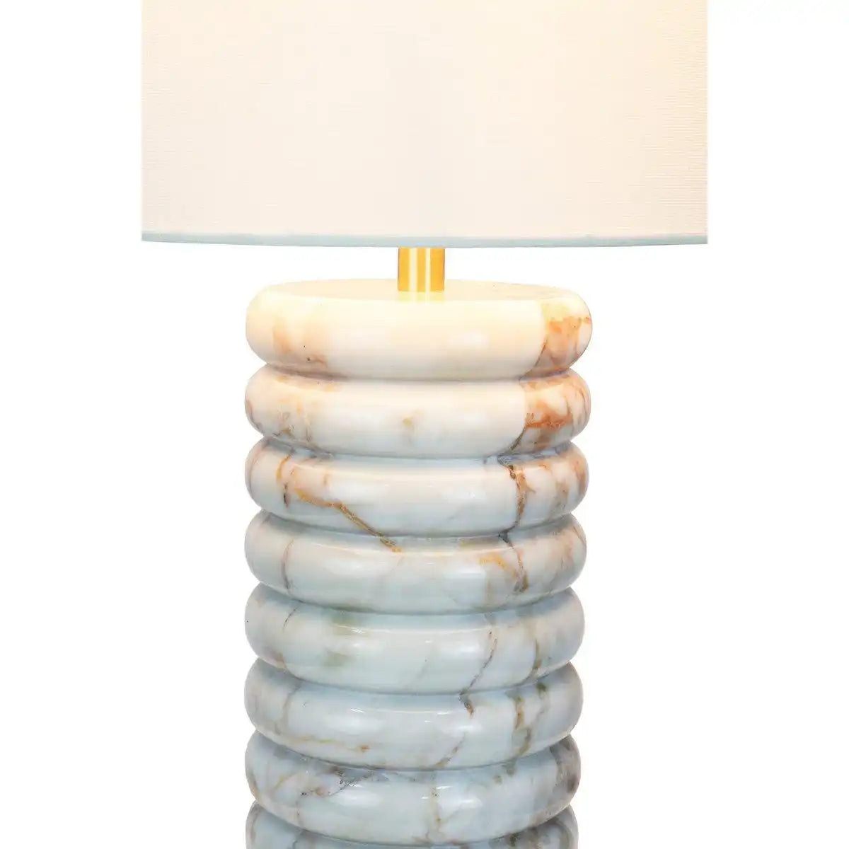 Tischleuchte Marmor/Leinen Beige - HomeDesign Knaus