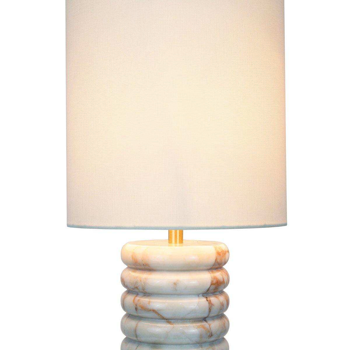 Tischleuchte Marmor/Leinen Beige - HomeDesign Knaus