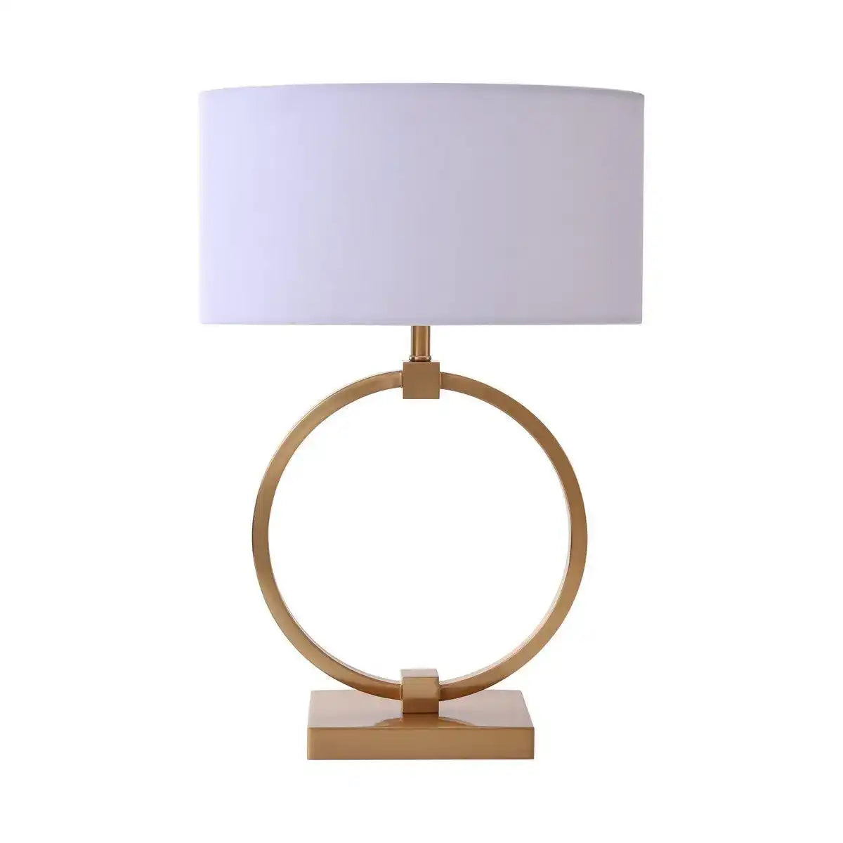 Tischleuchte Ringlampe Gold Edelstahl 53 cm - HomeDesign Knaus