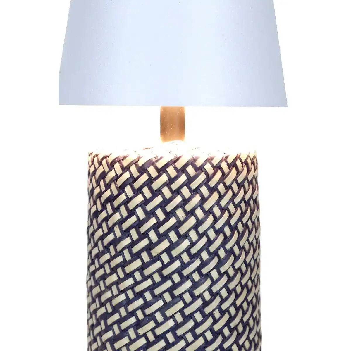 Tischleuchte Schwarz/Weiß 29 cm mit LED-Akku - HomeDesign Knaus