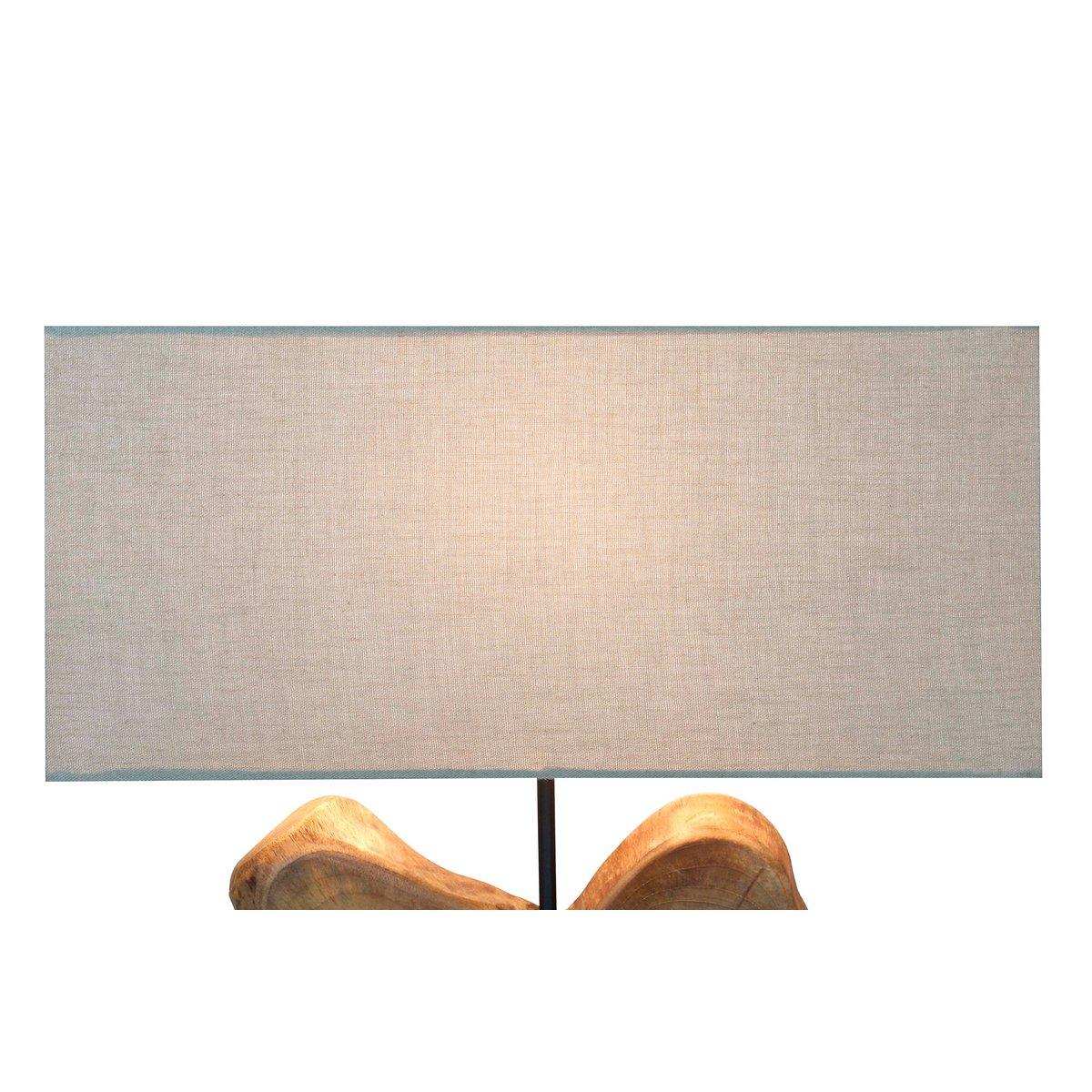 Tischleuchte Treibholz/Leinen Natur 50 cm - HomeDesign Knaus
