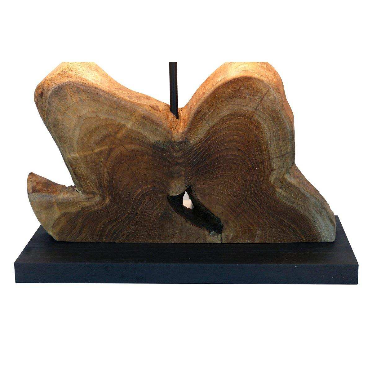 Tischleuchte Treibholz/Leinen Natur 50 cm - HomeDesign Knaus