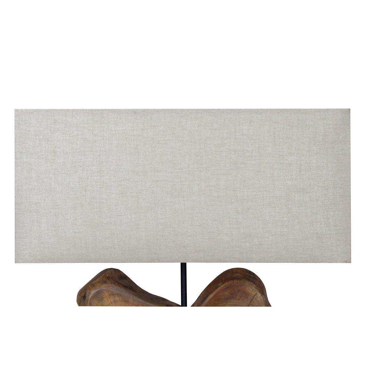 Tischleuchte Treibholz/Leinen Natur 50 cm - HomeDesign Knaus