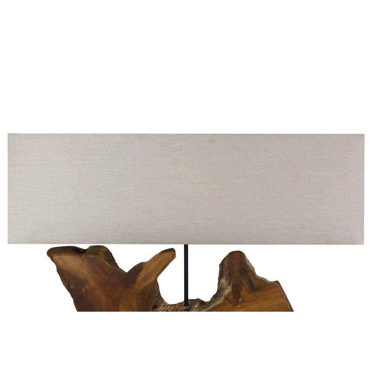 Tischleuchte Treibholz/Leinen Natur 59 cm - HomeDesign Knaus