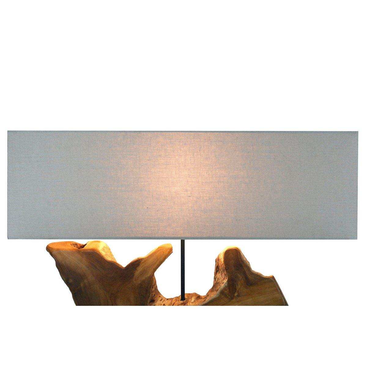 Tischleuchte Treibholz/Leinen Natur 59 cm - HomeDesign Knaus