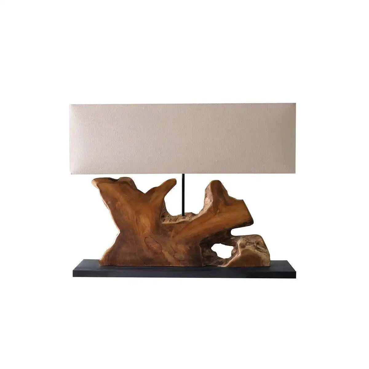 Tischleuchte Treibholz/Leinen Natur 59 cm - HomeDesign Knaus