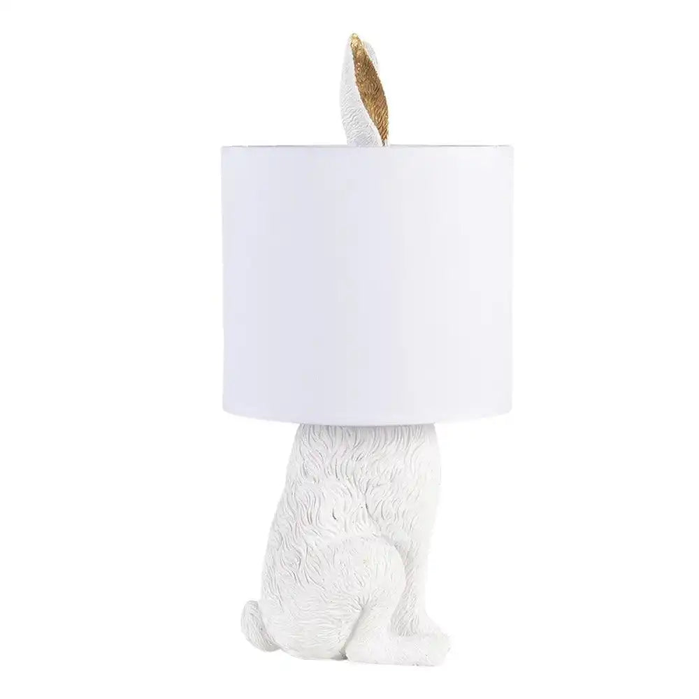 Tischleuchte Weiß, Kunststoff Ø 20x43 cm E27/max 1x60W - HomeDesign Knaus