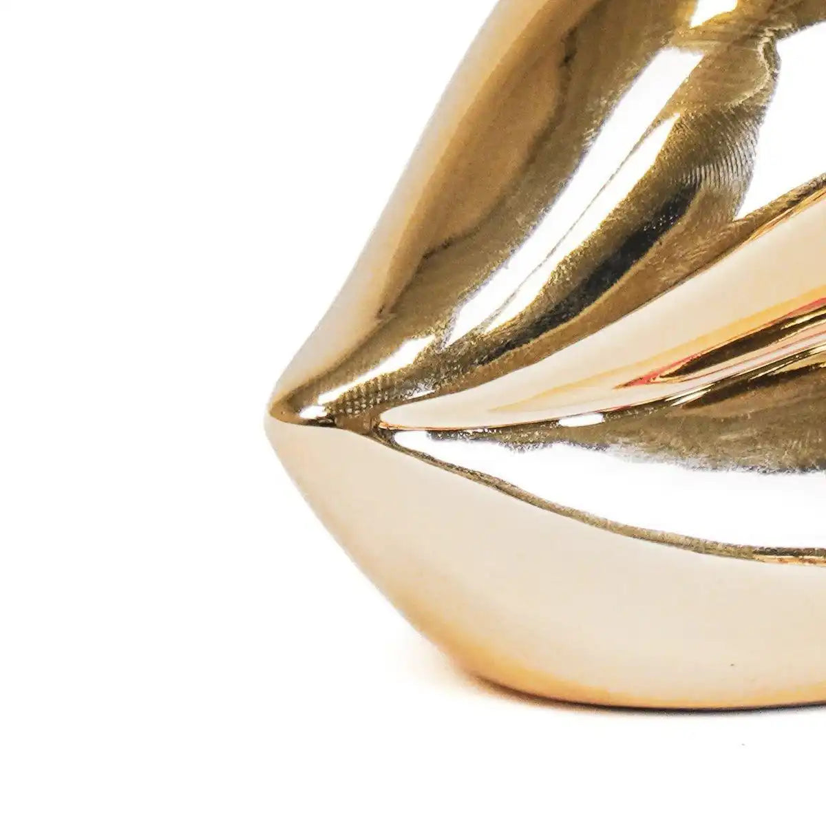 Topf - Lippe - Keramik - Gold - 15,5x6,5x7,5cm - HomeDesign Knaus