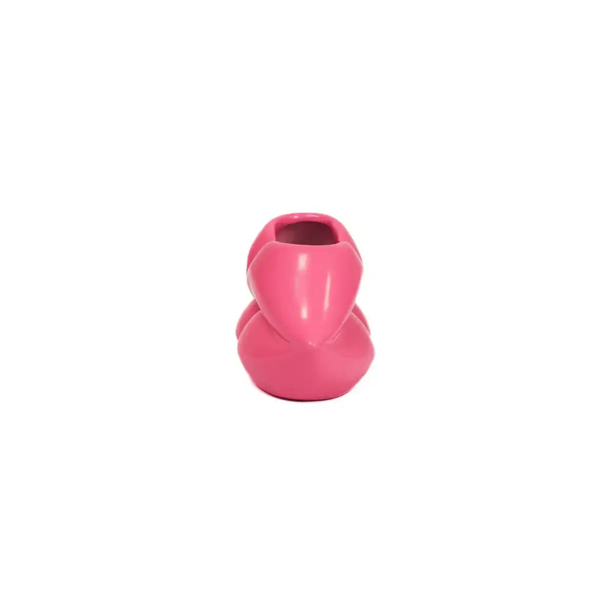 Topf - Lippe - Keramik - Neonrosa - 15,5x6,5x7,5cm - HomeDesign Knaus
