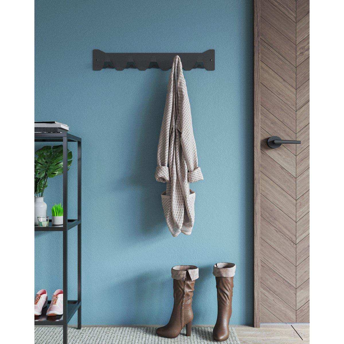Triangle Wandgarderobe Industrial Garderobe 5 Kleiderhacken - HomeDesign Knaus