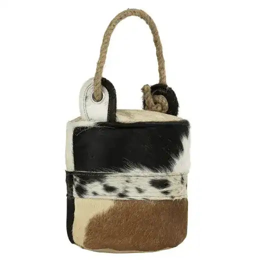 Türstopper Fell Vintage Kuh Zylinder Leder - HomeDesign Knaus