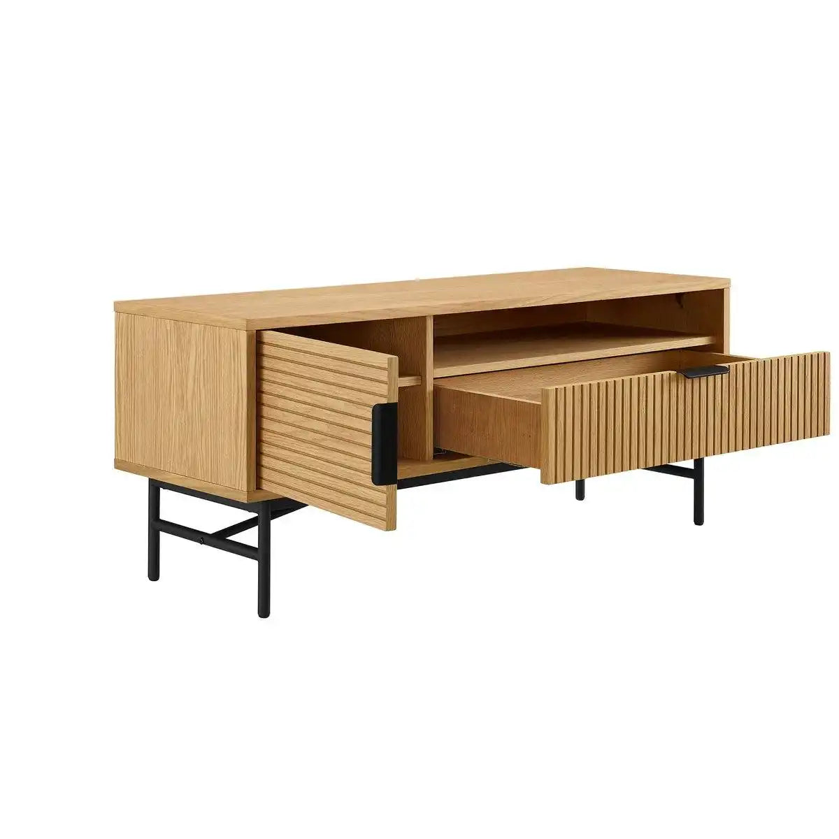 TV-Board 120 cm Eiche Echtholzfurnier - HomeDesign Knaus