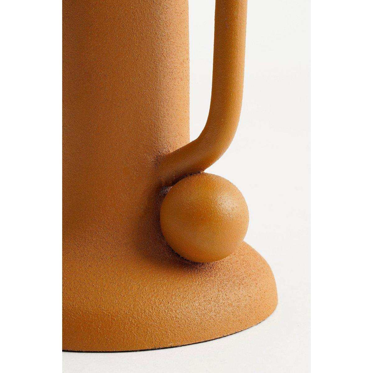 Ula Kerzenständer - H12 x Ø8 cm - Metall - Hellbraun - HomeDesign Knaus