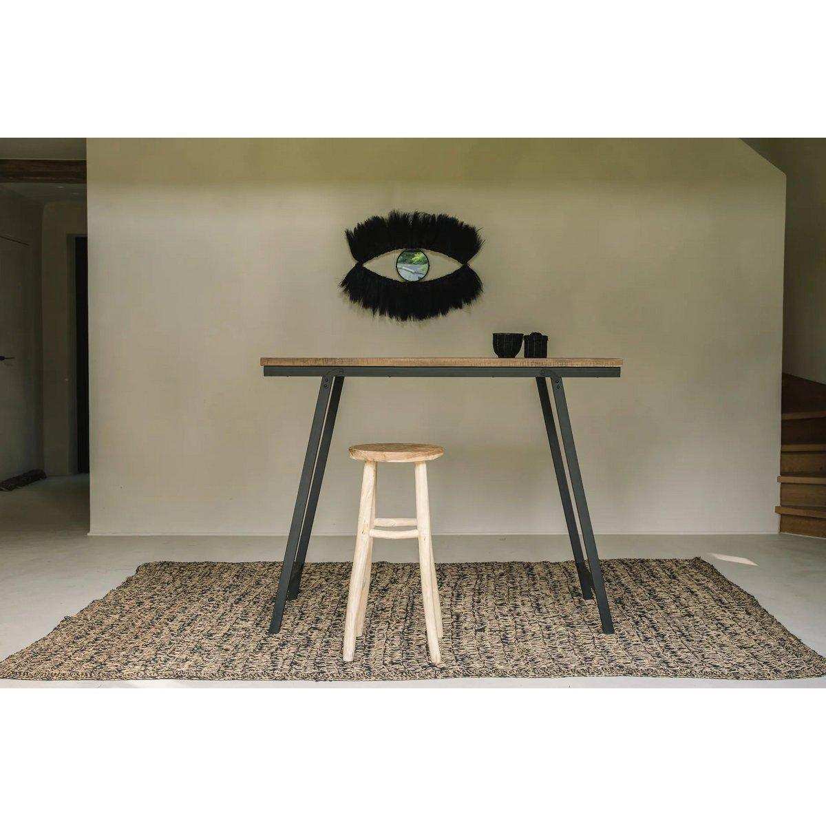 Unikat Grasmaterial Black-Eye-Spiegel Wandekoration - HomeDesign Knaus