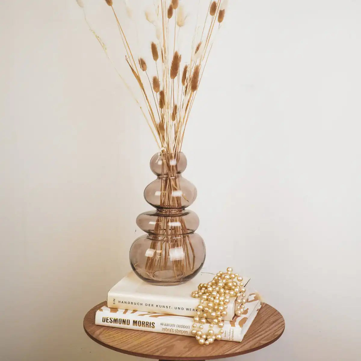 Vase - Bio - Glas - Braun - 16x14x27cm - HomeDesign Knaus