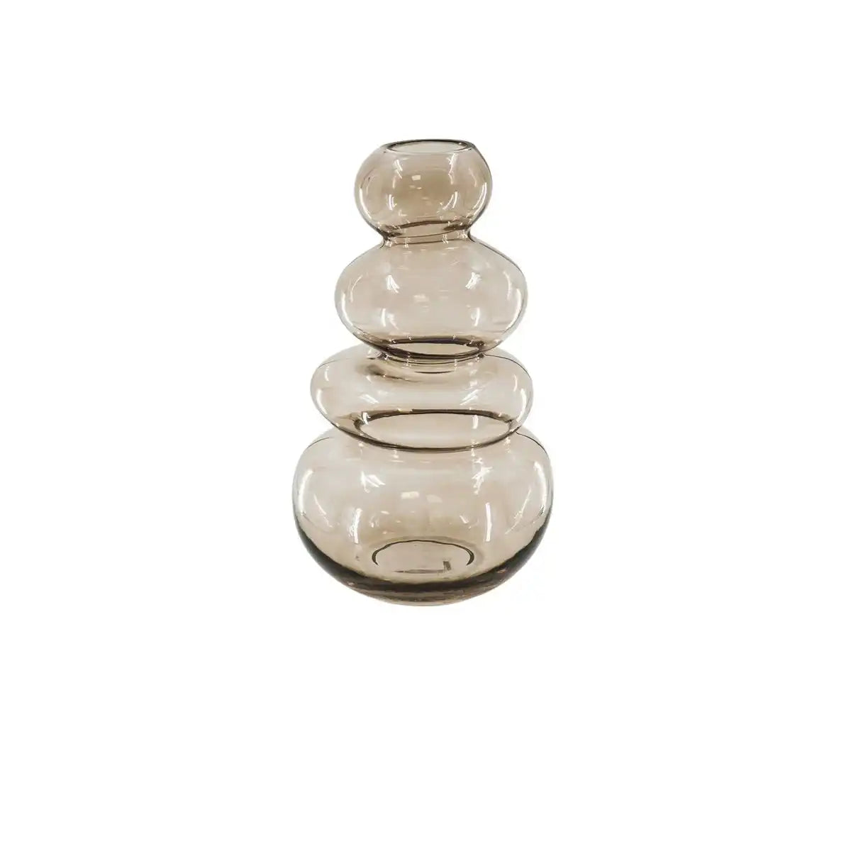Vase - Bio - Glas - Braun - 16x14x27cm - HomeDesign Knaus