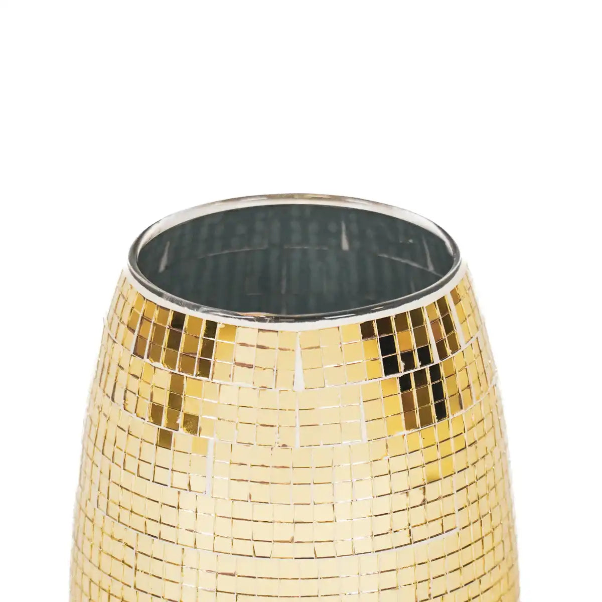 Vase - Disco - Glas - Gold - 12x12x15cm - HomeDesign Knaus