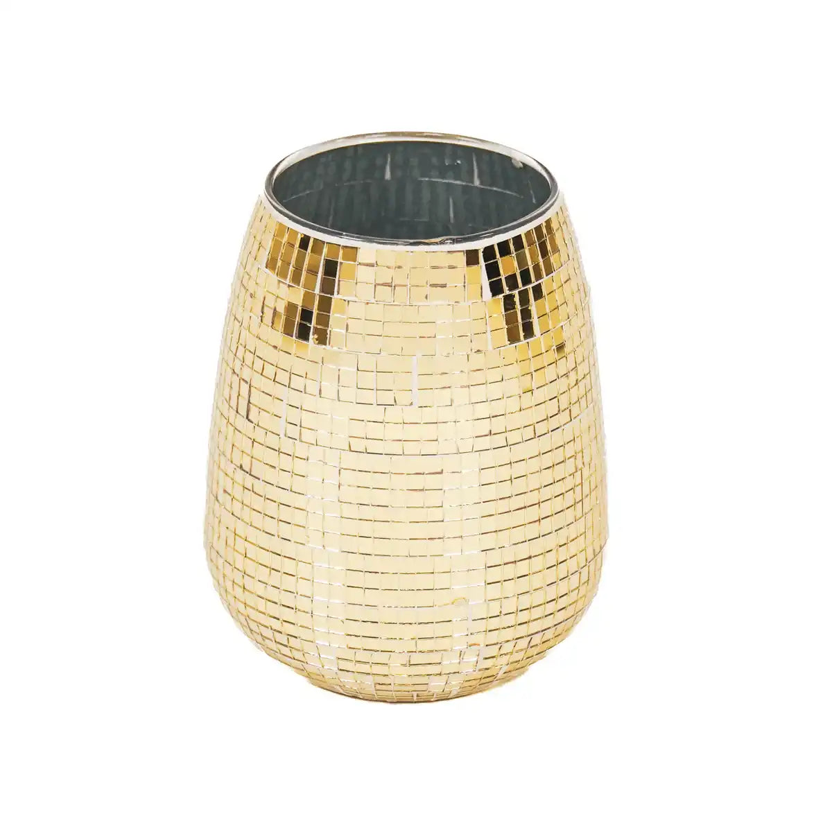 Vase - Disco - Glas - Gold - 12x12x15cm - HomeDesign Knaus
