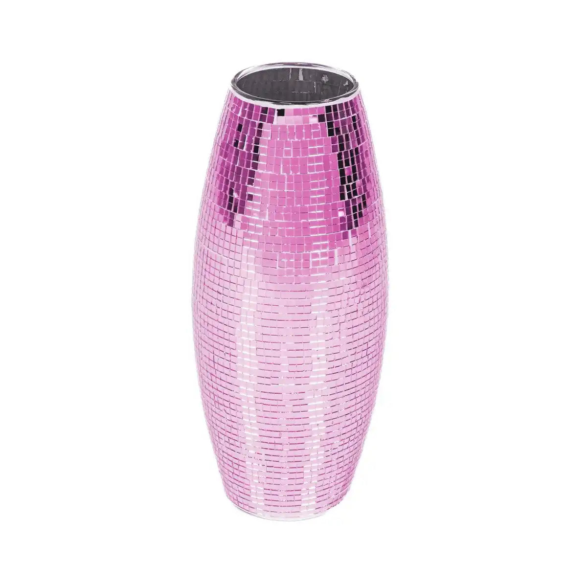 Vase - Disco - Glas - Rosa - 12,5x12,5x30cm - HomeDesign Knaus