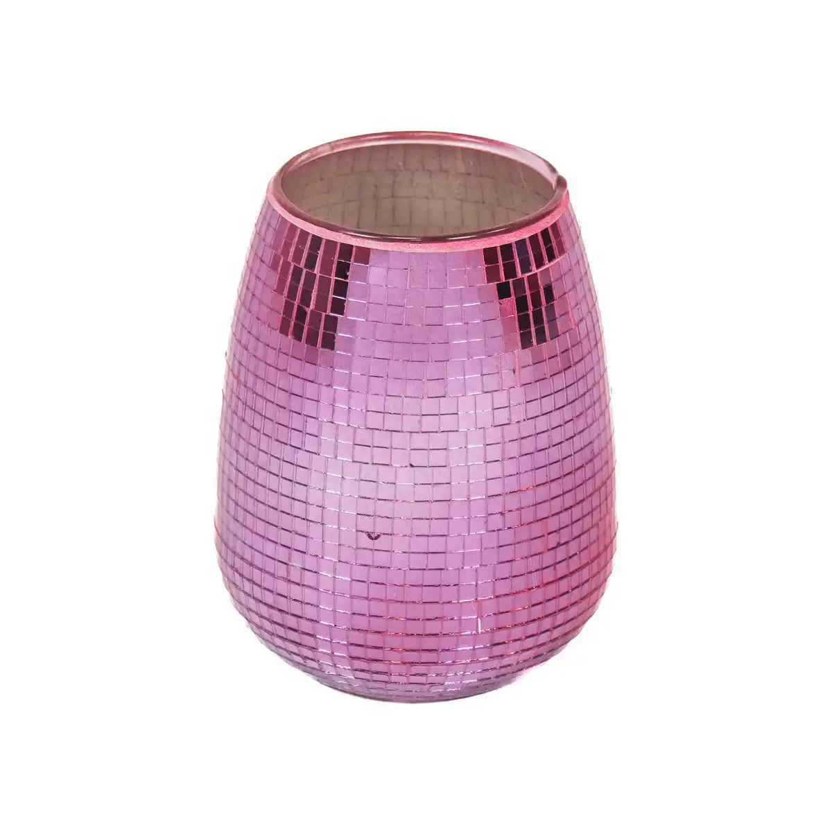 Vase - Disco - Glas - Rosa - 12x12x15cm - HomeDesign Knaus