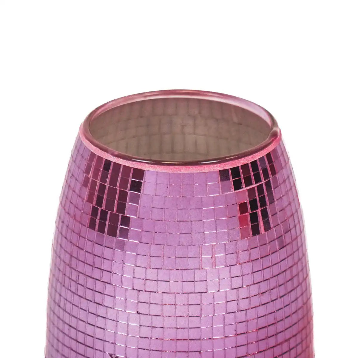 Vase - Disco - Glas - Rosa - 12x12x15cm - HomeDesign Knaus