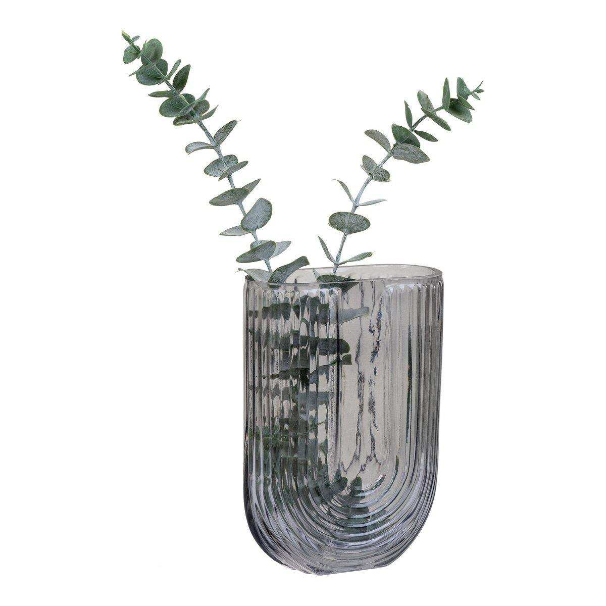 Vase - Geräuchert, 13x6x19 cm - HomeDesign Knaus