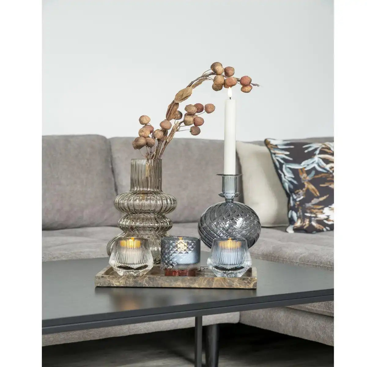 Vase - Geräuchert - HomeDesign Knaus