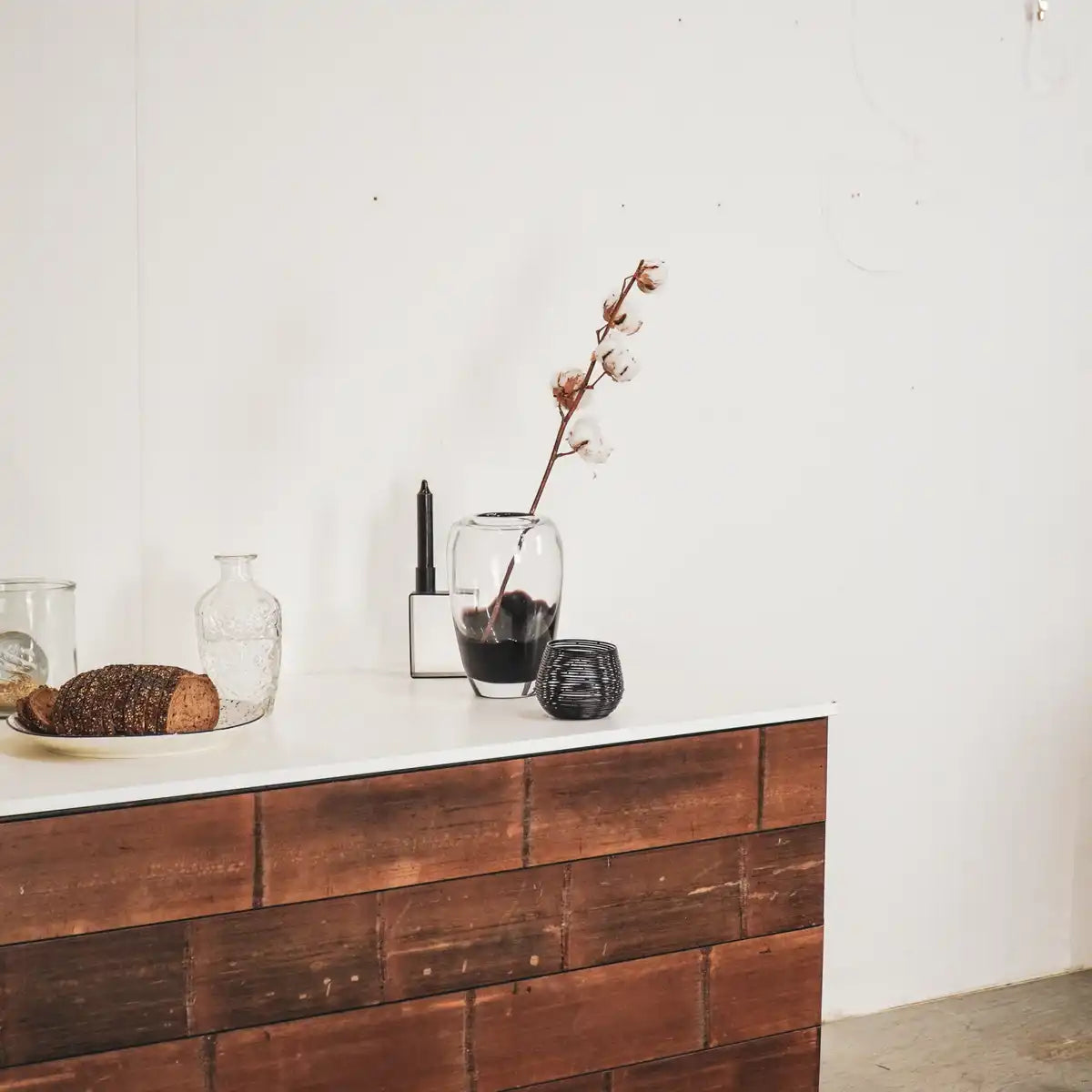 Vase - Glas - Dipdye - Klar/Braun - 15x22cm - HomeDesign Knaus