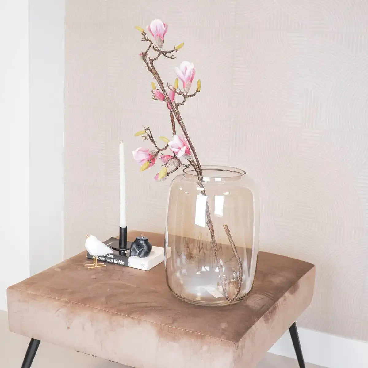 Vase - Groß - Glas - Braun - 25x35cm - HomeDesign Knaus