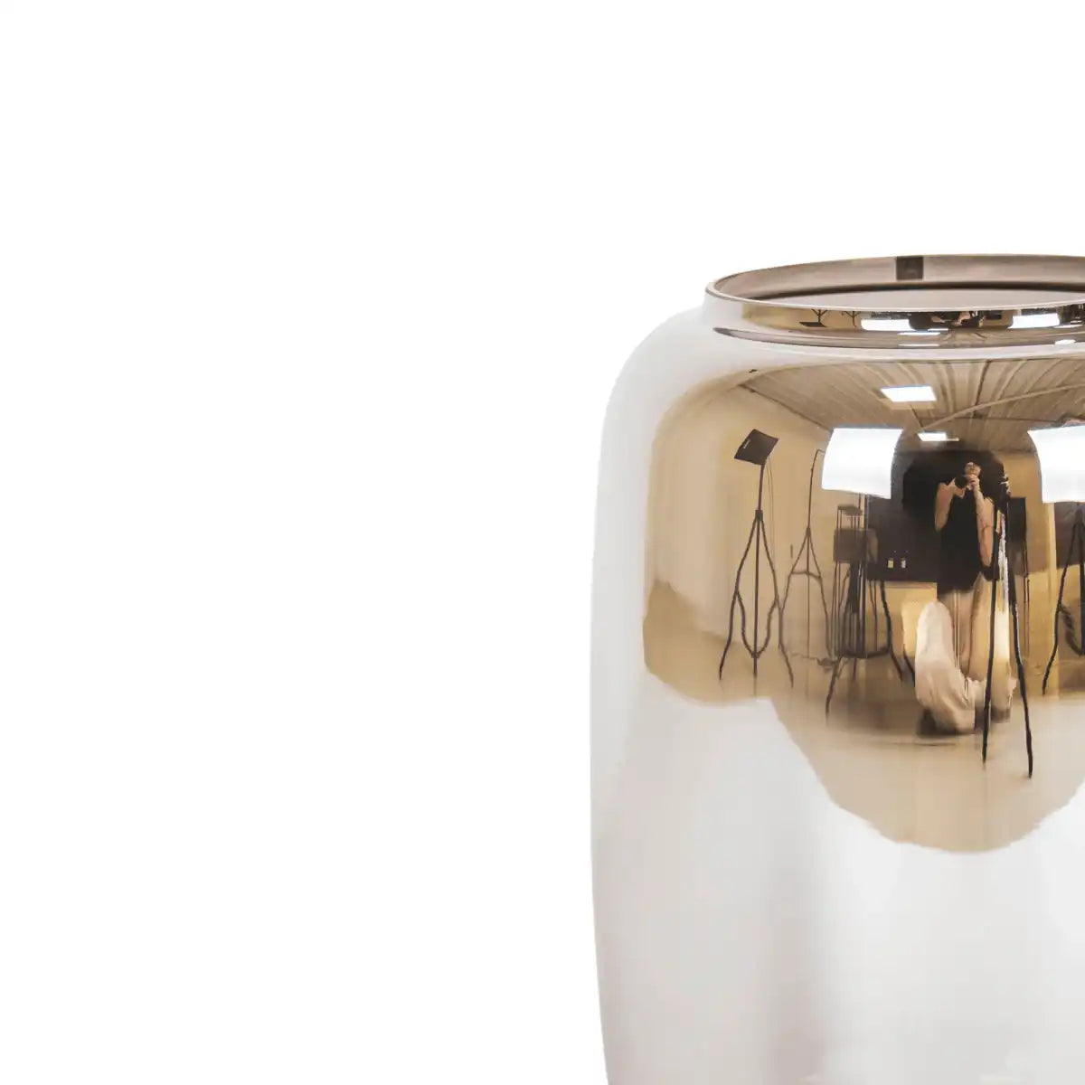 Vase - Groß - Glas - Grau - 25x35cm - HomeDesign Knaus