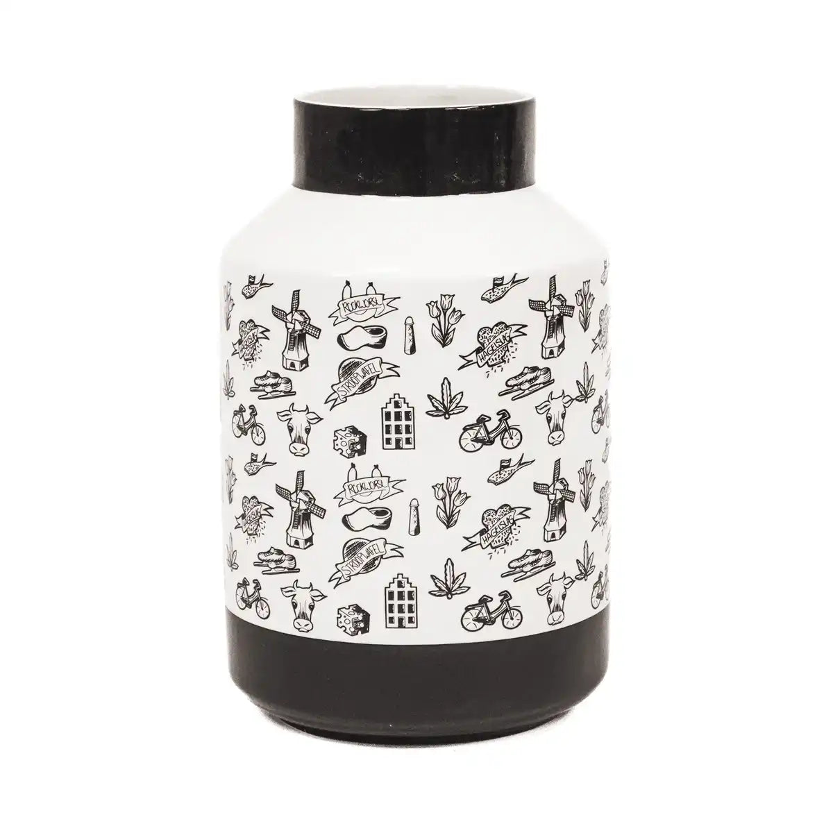 Vase - Keramik - Dutch Black - 19x19x30cm - HomeDesign Knaus