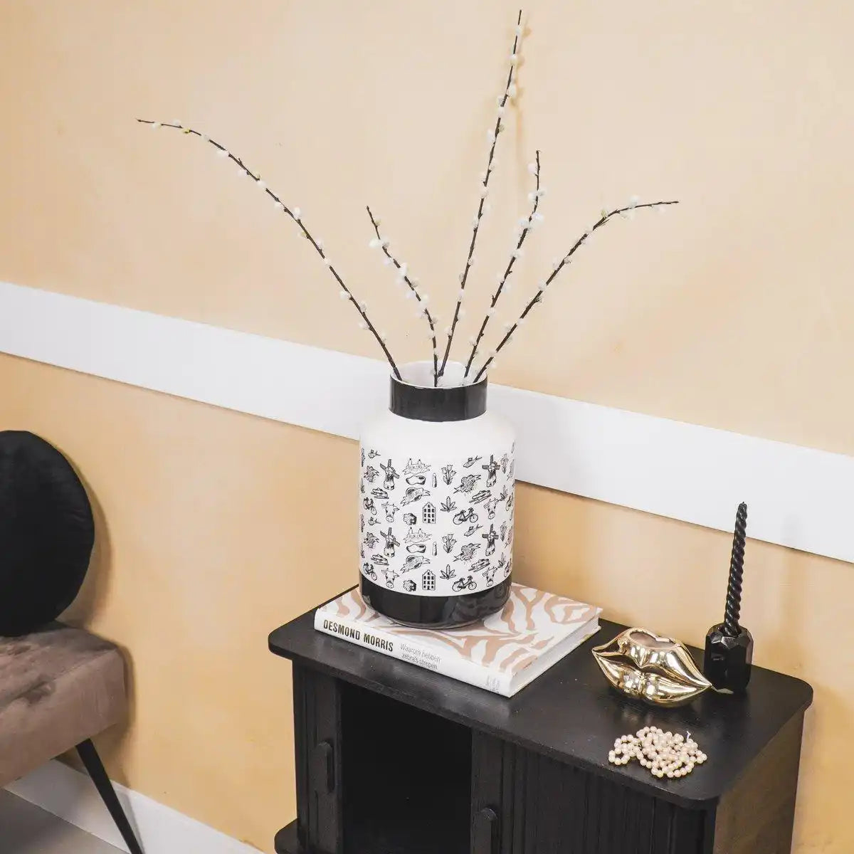 Vase - Keramik - Dutch Black - 19x19x30cm - HomeDesign Knaus