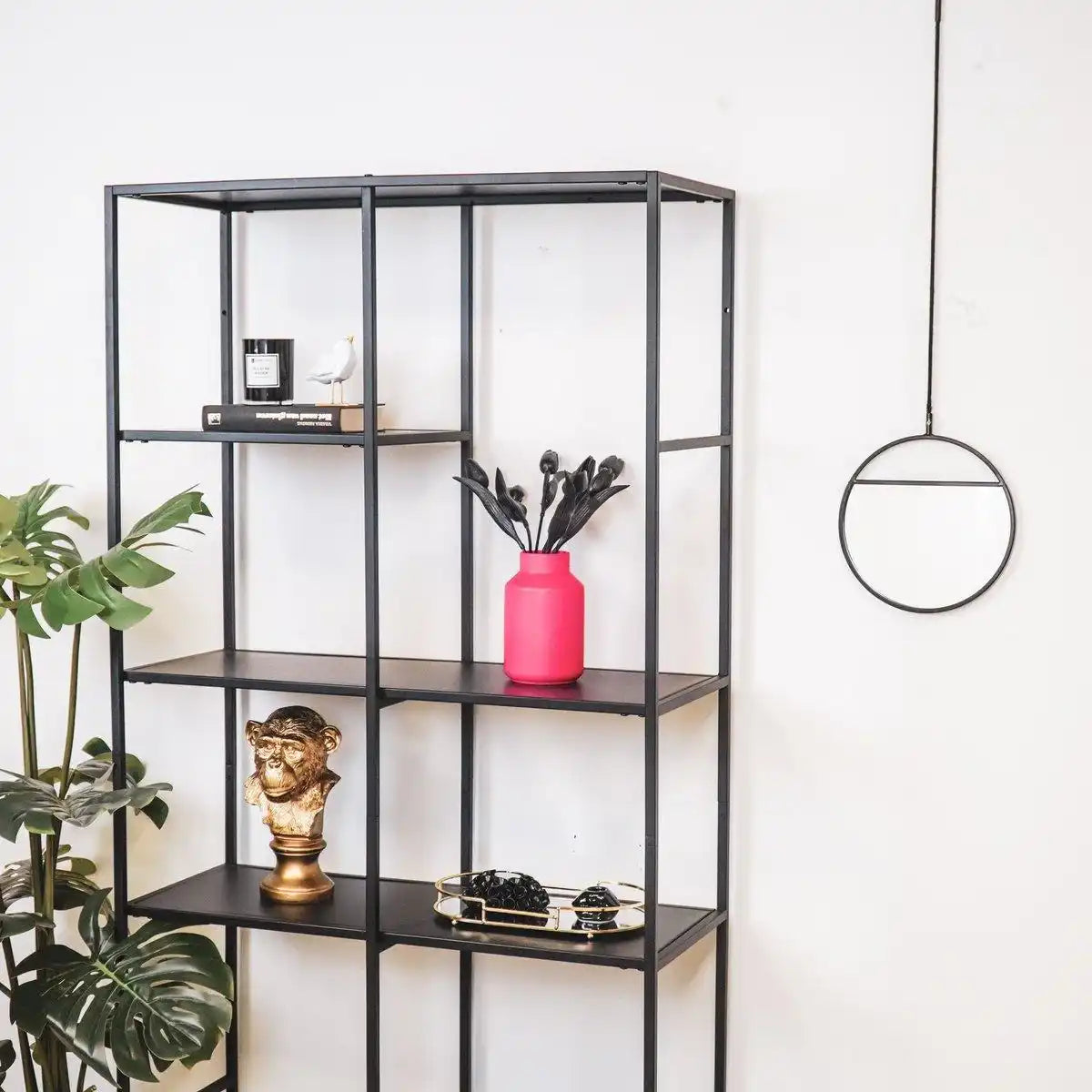 Vase - Keramik - Neonrosa - 11,5x11,5x18,5cm - HomeDesign Knaus