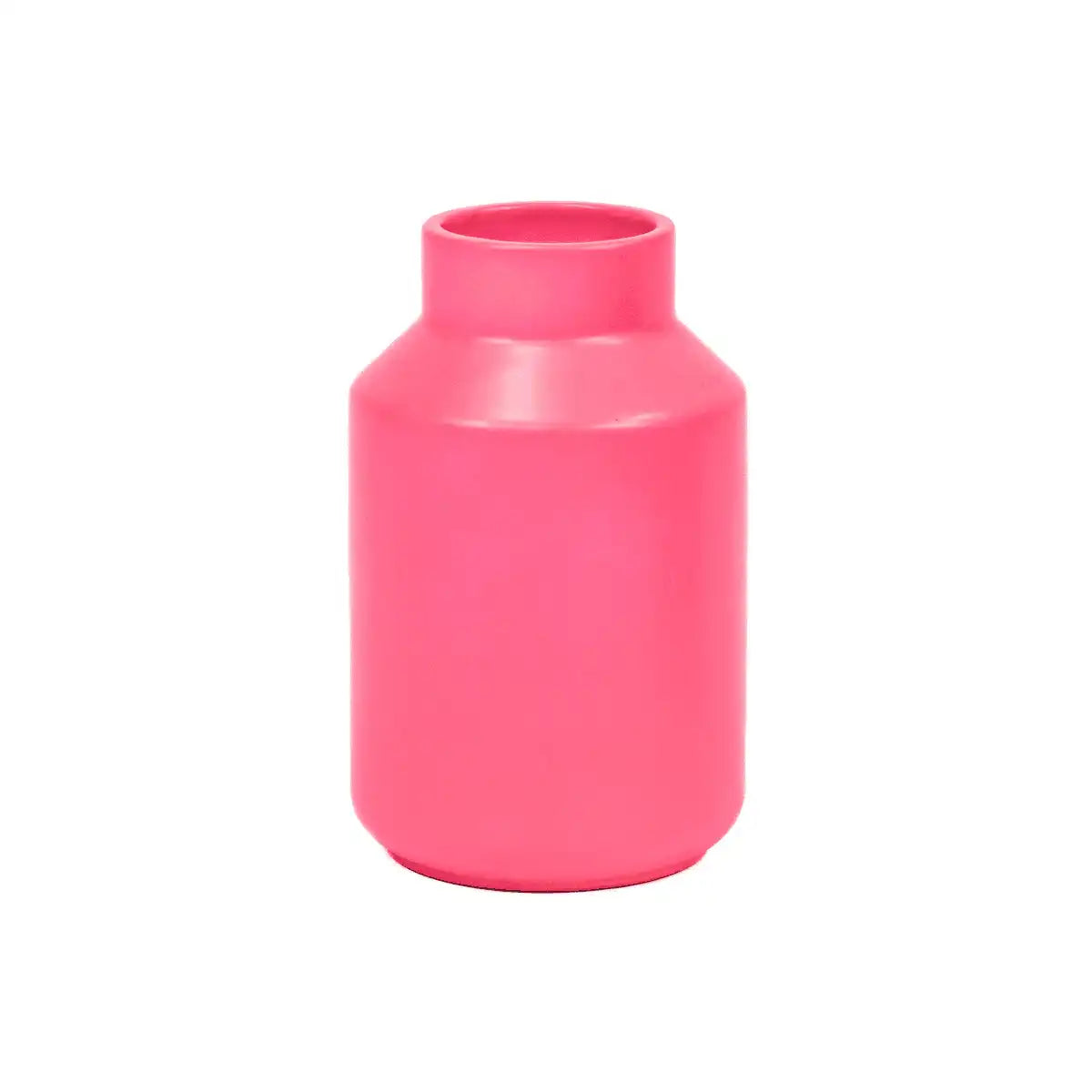 Vase - Keramik - Neonrosa - 11,5x11,5x18,5cm - HomeDesign Knaus