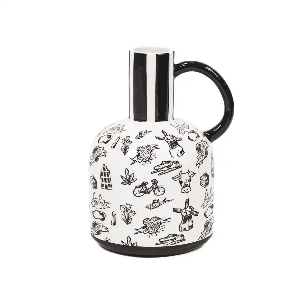 Vase - Krug - Keramik - Dutch Black - 16x14x21,5cm - HomeDesign Knaus