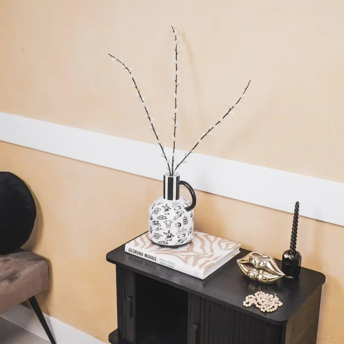 Vase - Krug - Keramik - Dutch Black - 16x14x21,5cm - HomeDesign Knaus