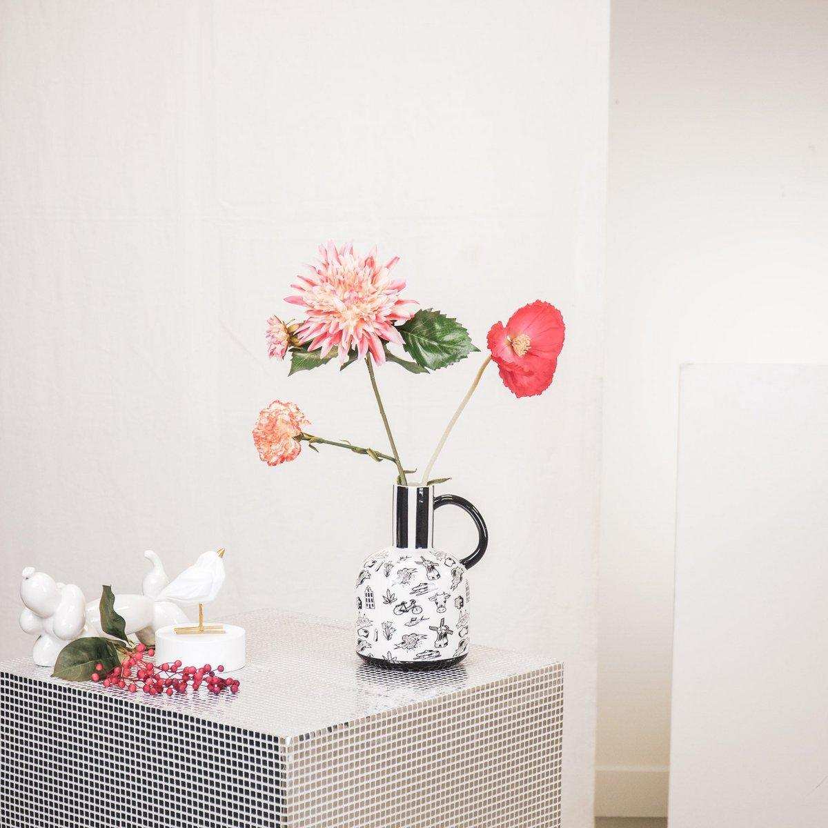 Vase - Krug - Keramik - Dutch Black - 16x14x21,5cm - HomeDesign Knaus