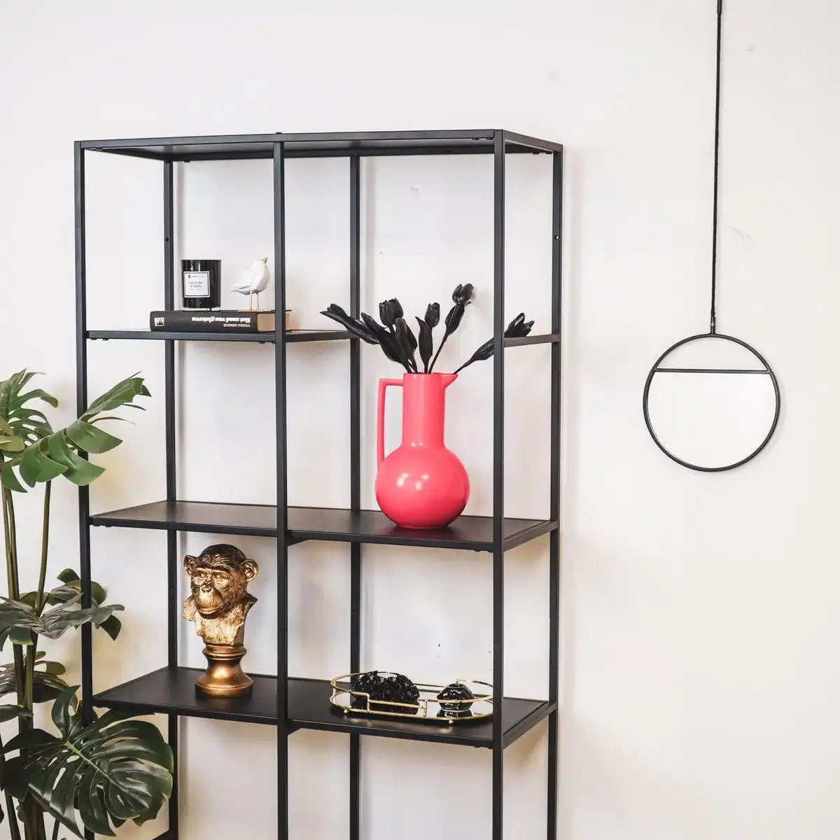 Vase - Krug - Keramik - Neonrosa - 17,5x17,5x27,5cm - HomeDesign Knaus