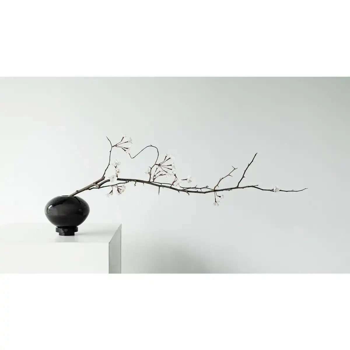 Vase Kugelform innovatives Design, schwarzes Glas, RUD00_Luxury Edition - HomeDesign Knaus