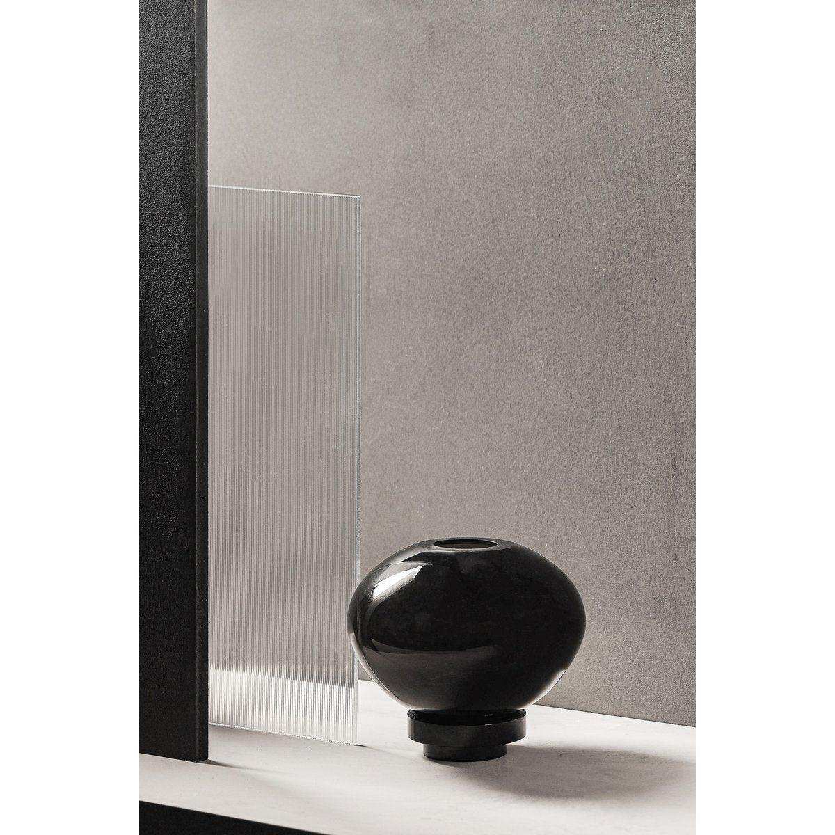Vase Kugelform innovatives Design, schwarzes Glas, RUD00_Luxury Edition - HomeDesign Knaus