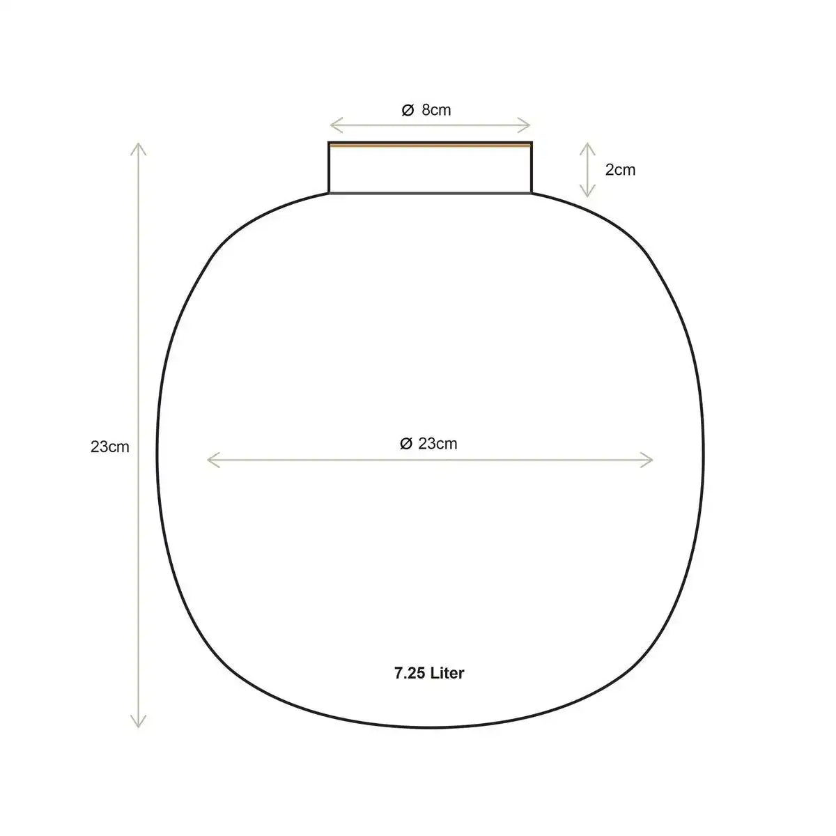 Vase Metall Grün 23cm - HomeDesign Knaus