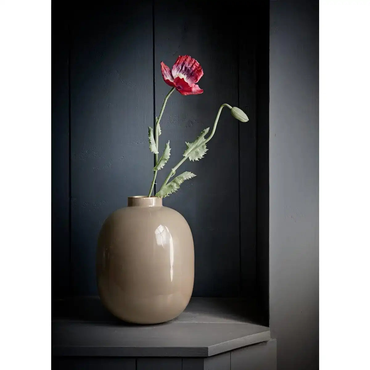 Vase Metall Khaki 32cm - HomeDesign Knaus