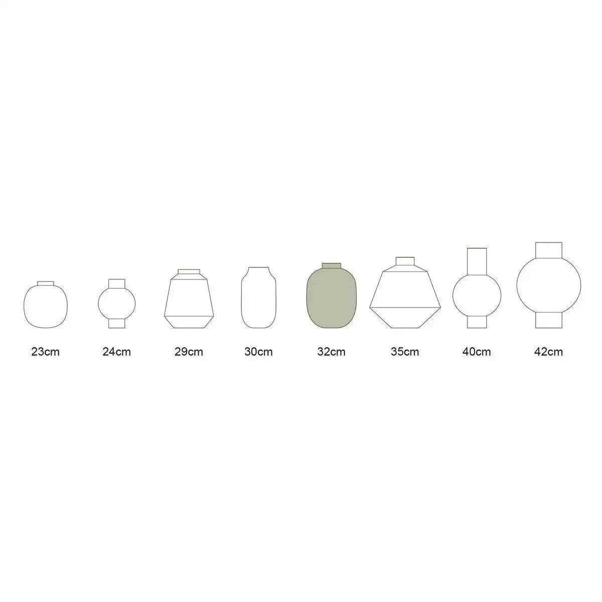 Vase Metall Khaki 32cm - HomeDesign Knaus