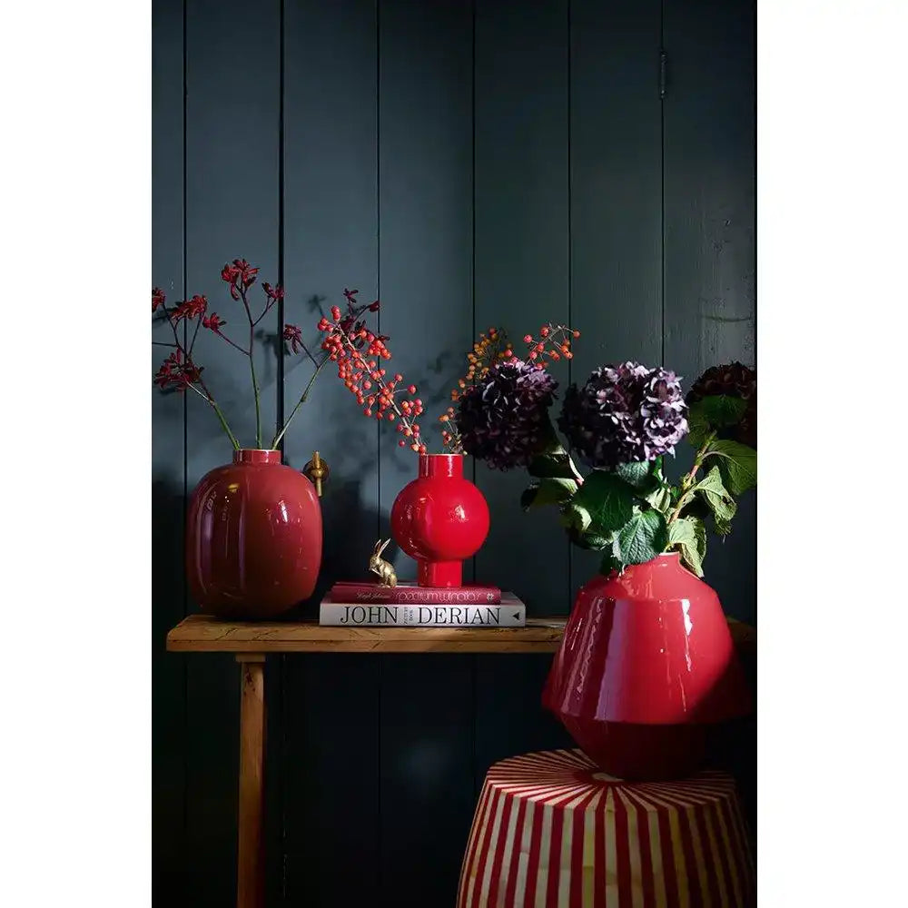 Vase Metall klein rot 18x24cm - HomeDesign Knaus