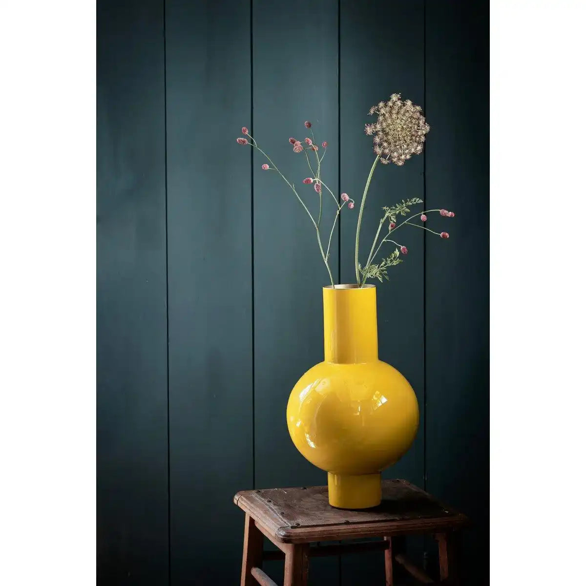 Vase Metall Medium Ocker 24x40cm - HomeDesign Knaus