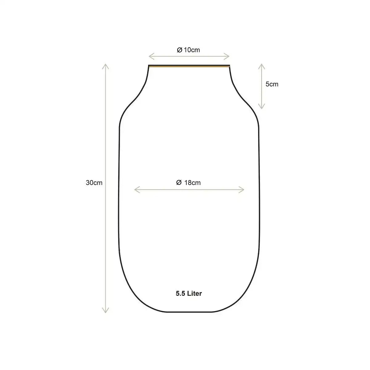 Vase Metall Oval Gelb 30cm - HomeDesign Knaus